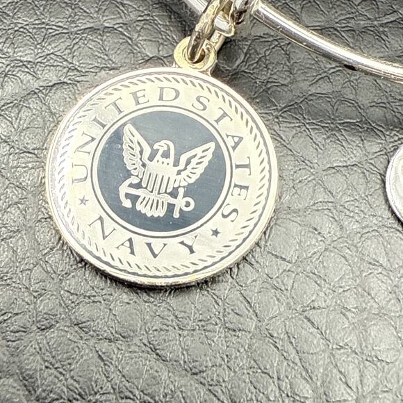 Alex and Ani‎ Bracelet US Navy Stainless Steel Bangle Adjustable 6.5 - 7.5 in - Picture 3 of 8